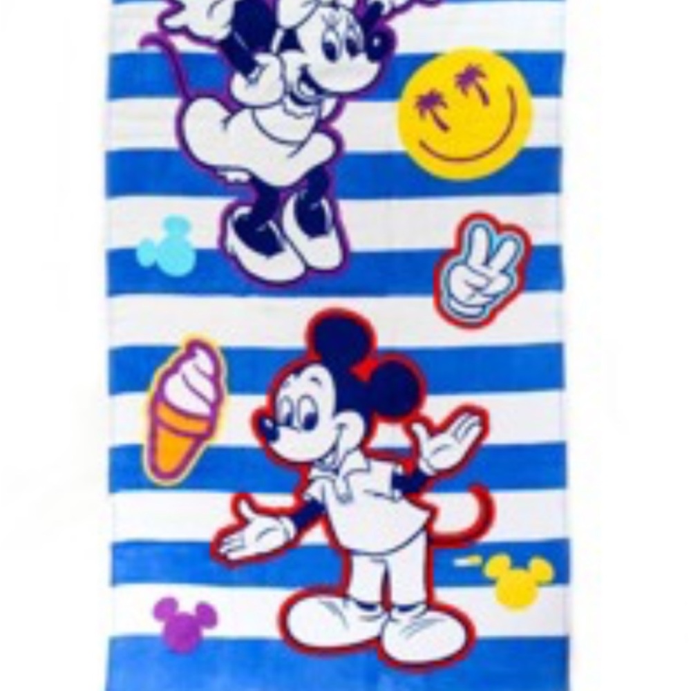 Disney Mickey and Minnie Blue and White Towel